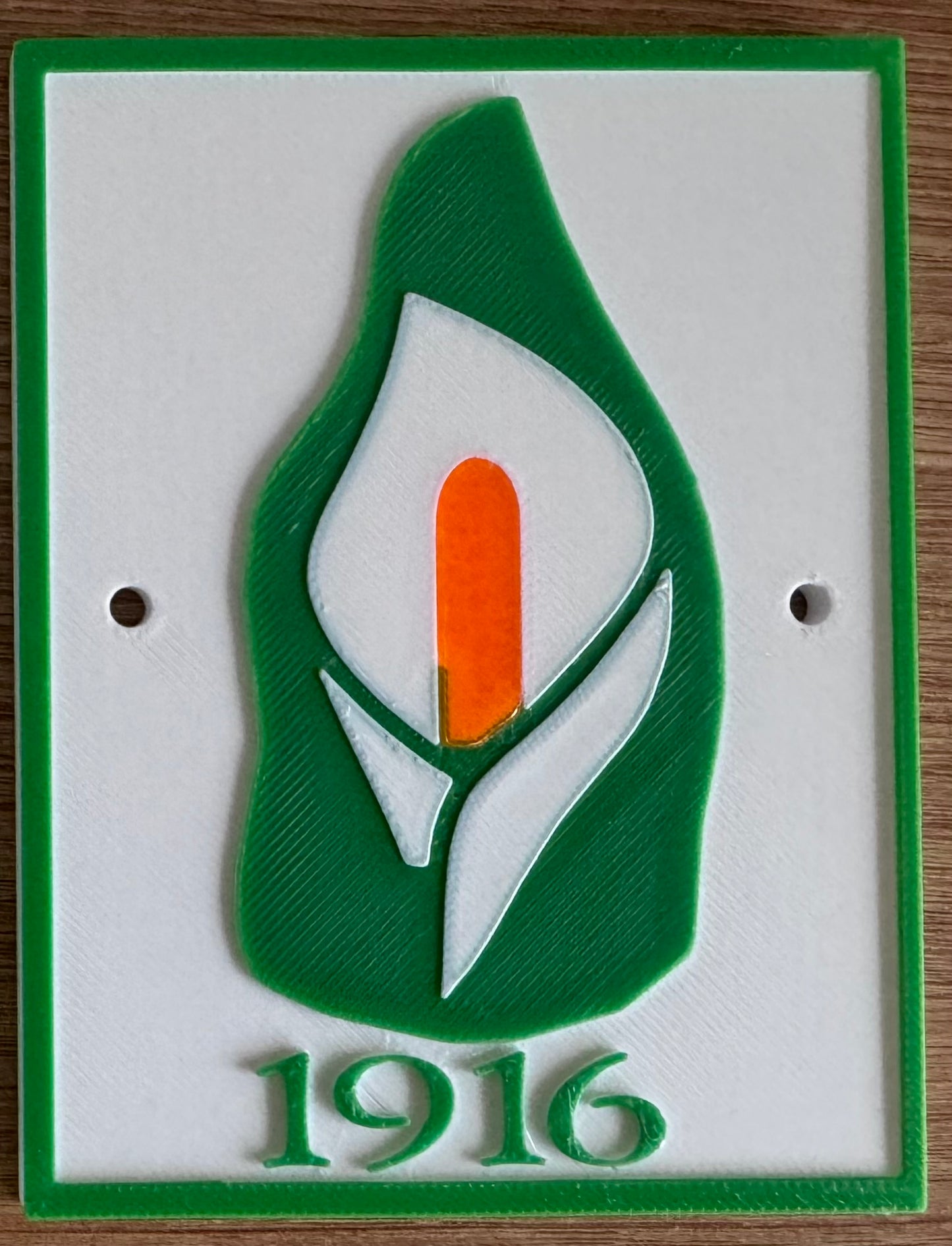 Easter lily 1916 plaque.