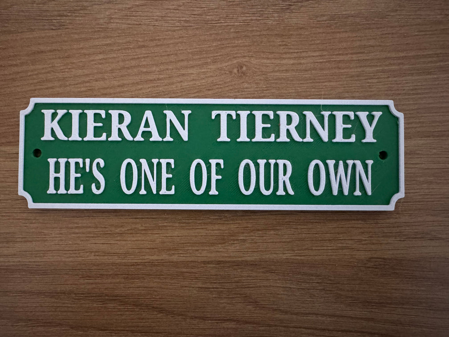 Kieran Tierney plaque
