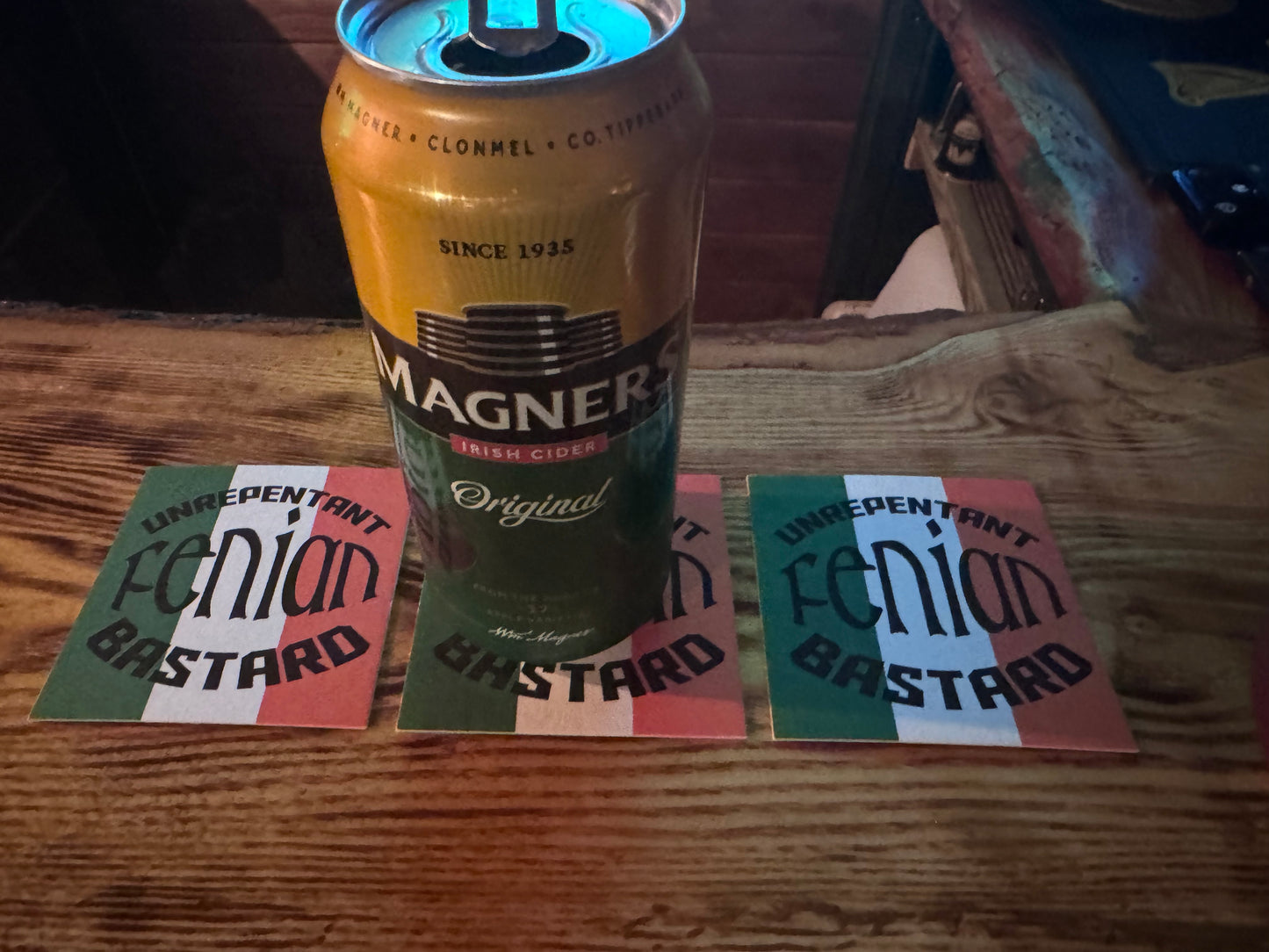 Unrepentant Fenian Bastard beer mats