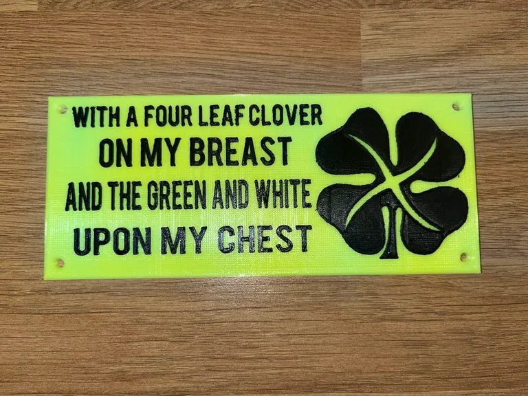 4 leaf clover plaque