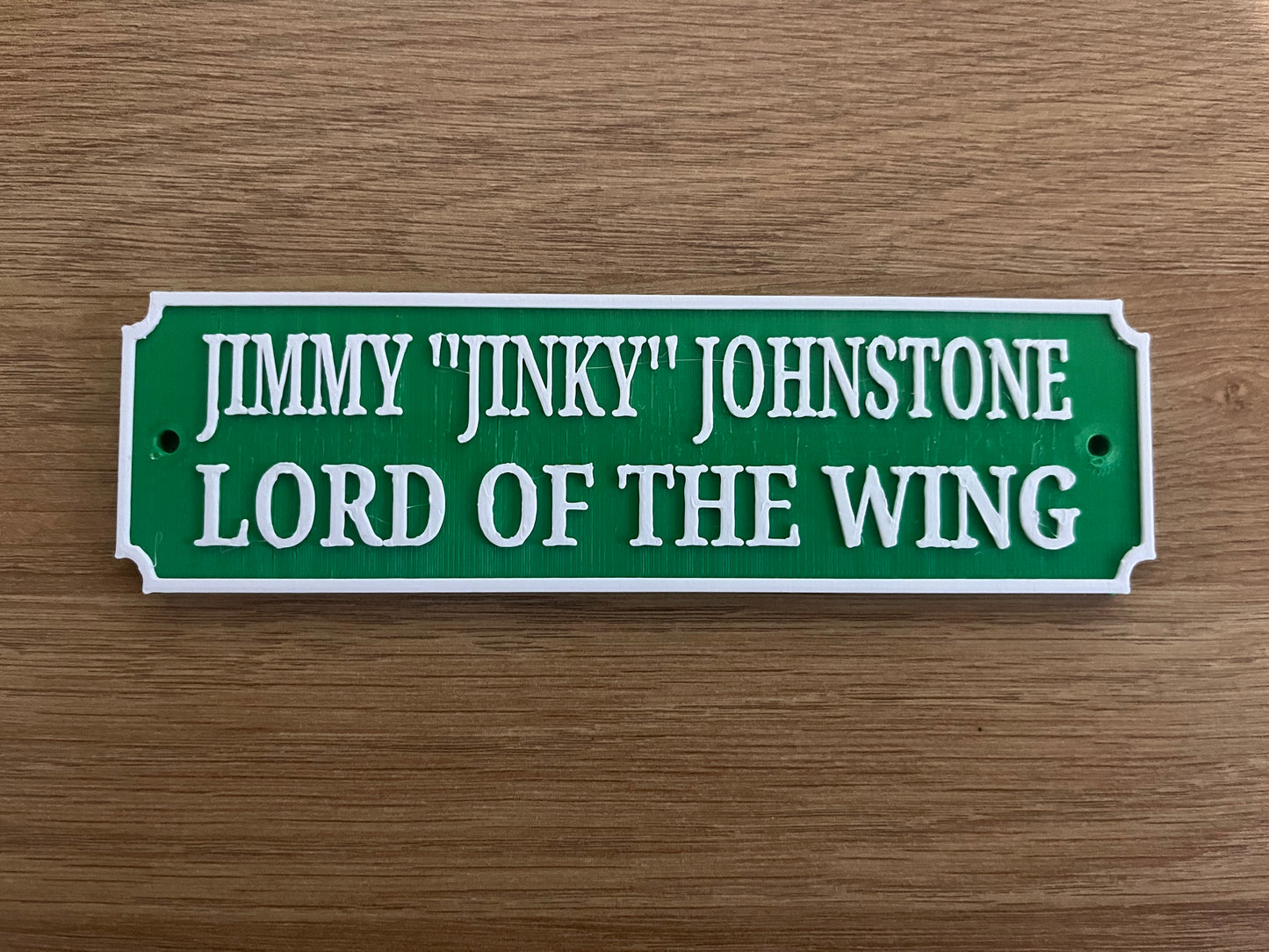 Jimmy “Jinky” Johnston plaque