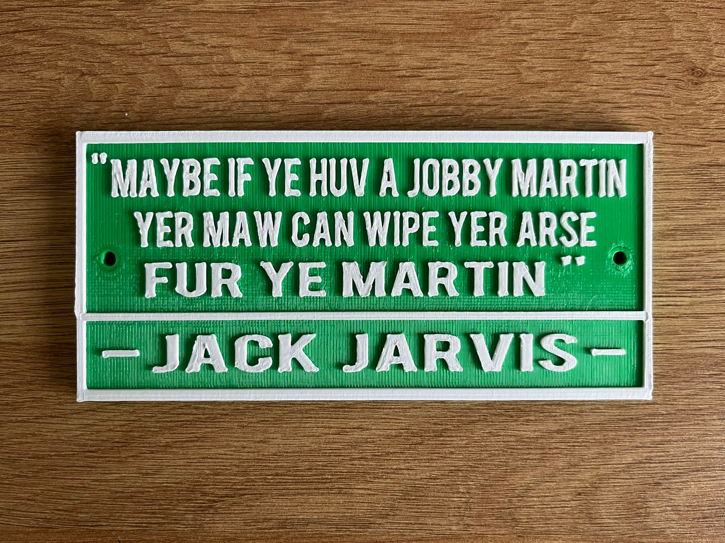 Jack Quote plaque