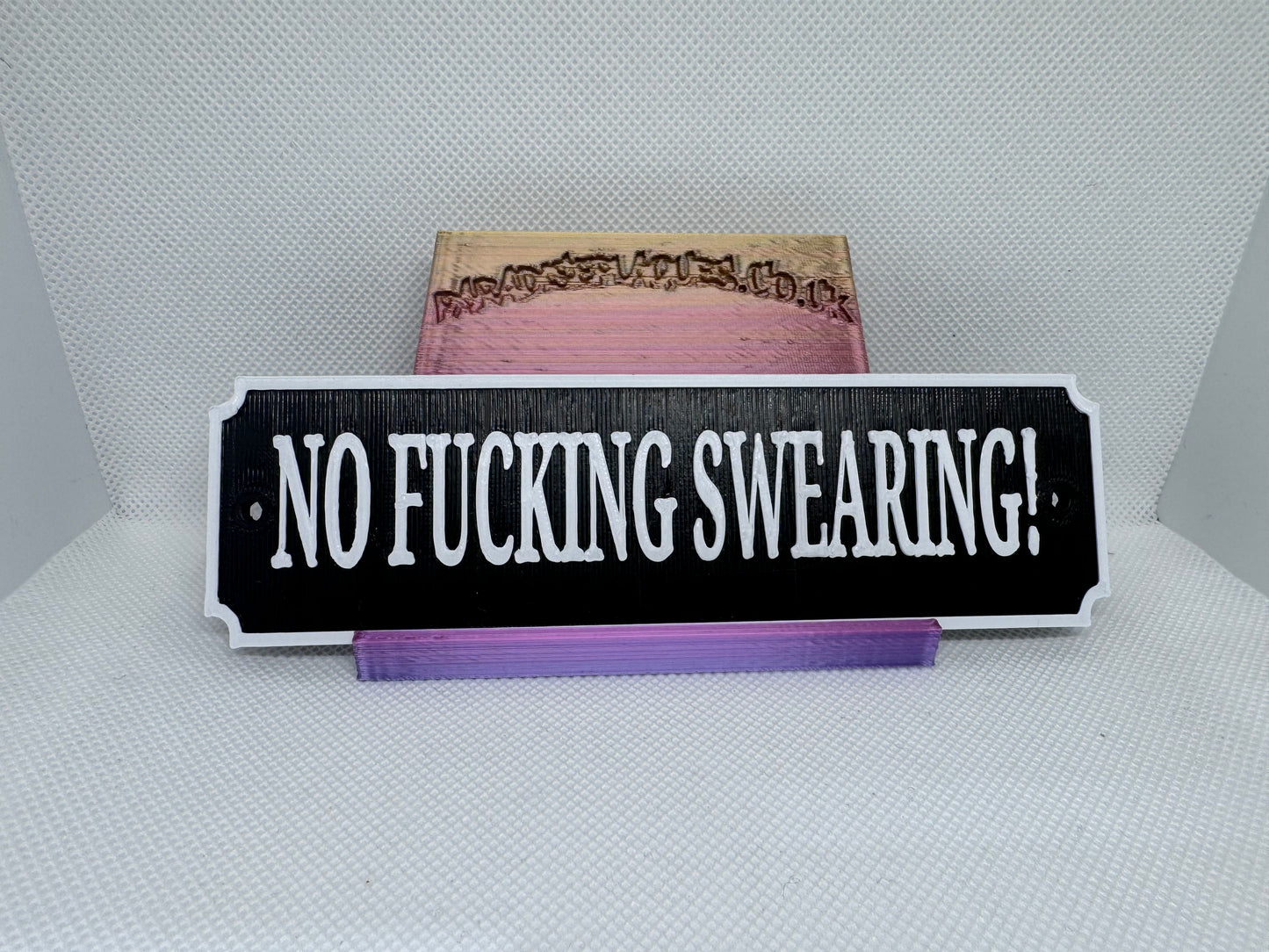 NO FUCKING SWEARING PLAQUE