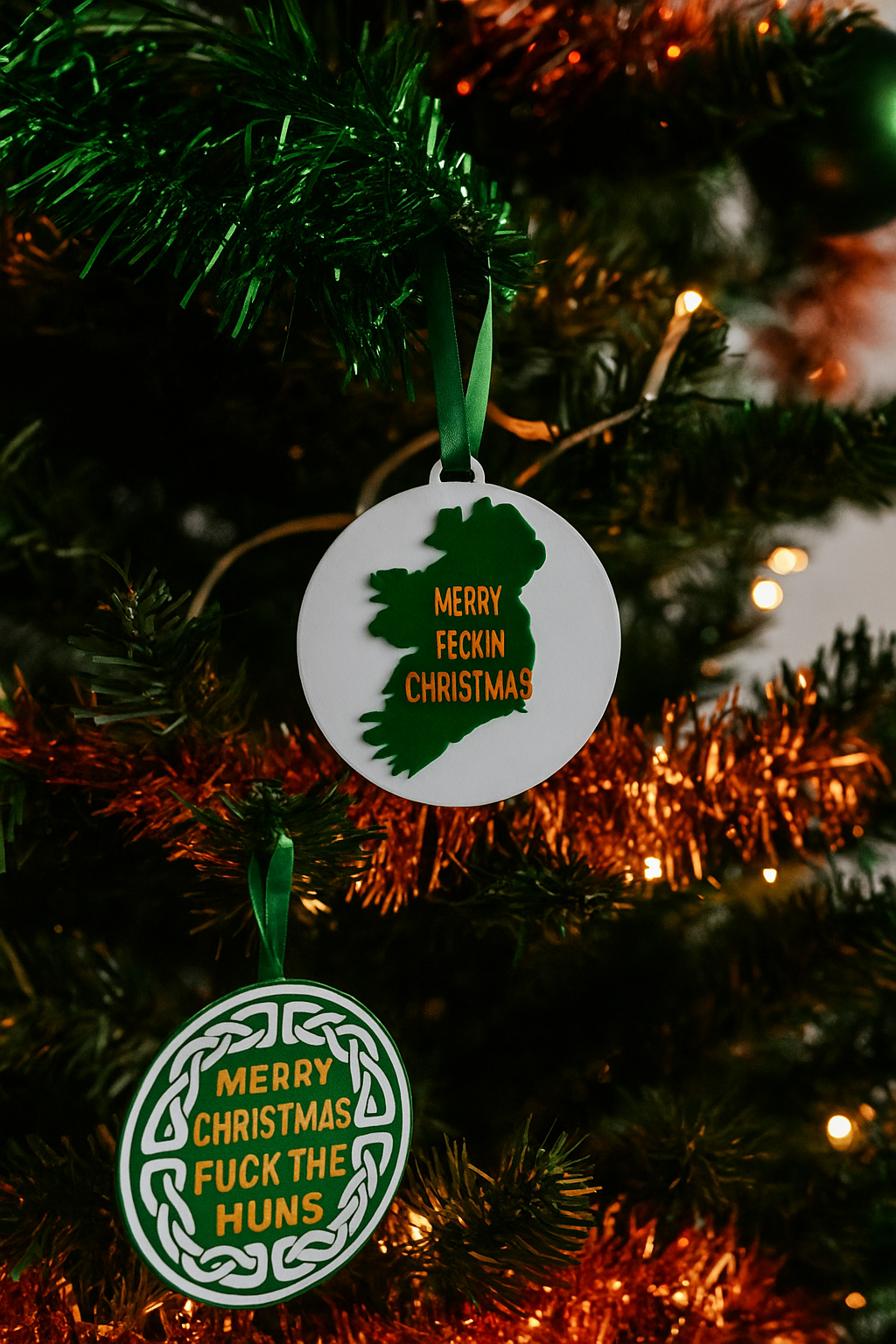 Merry Christmas Fuck the Huns Christmas Decoration.