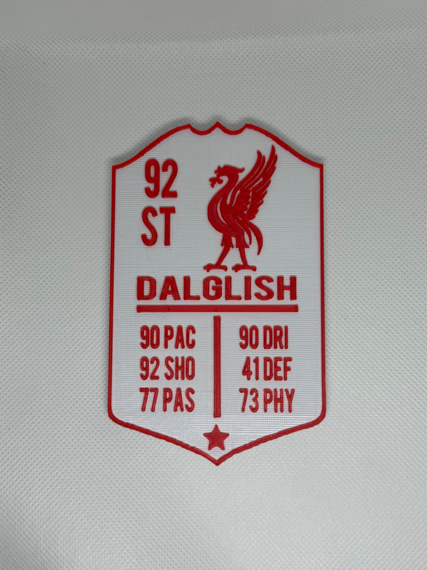 Kenny Dalglish Liverpool player card plaque