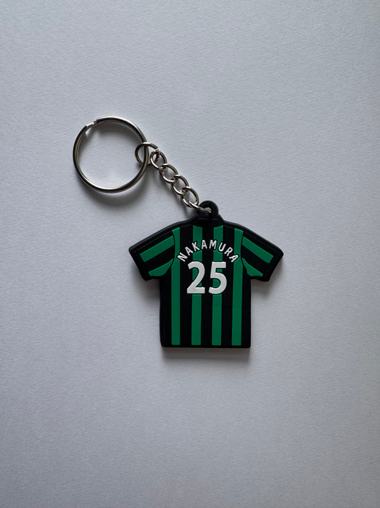 Shunsuke Nakamura #25 Celtic FC Keyring Rubber Shirt Keychain New