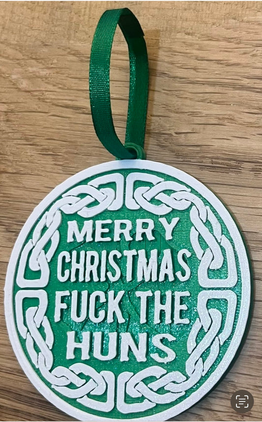 Merry Christmas Fuck The Huns Xmas decoration.