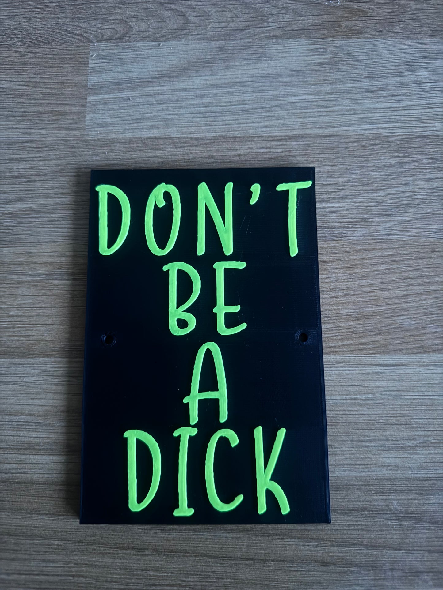 Don’t be a dick plaque