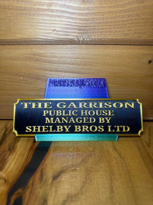 The Garrison public house plaque