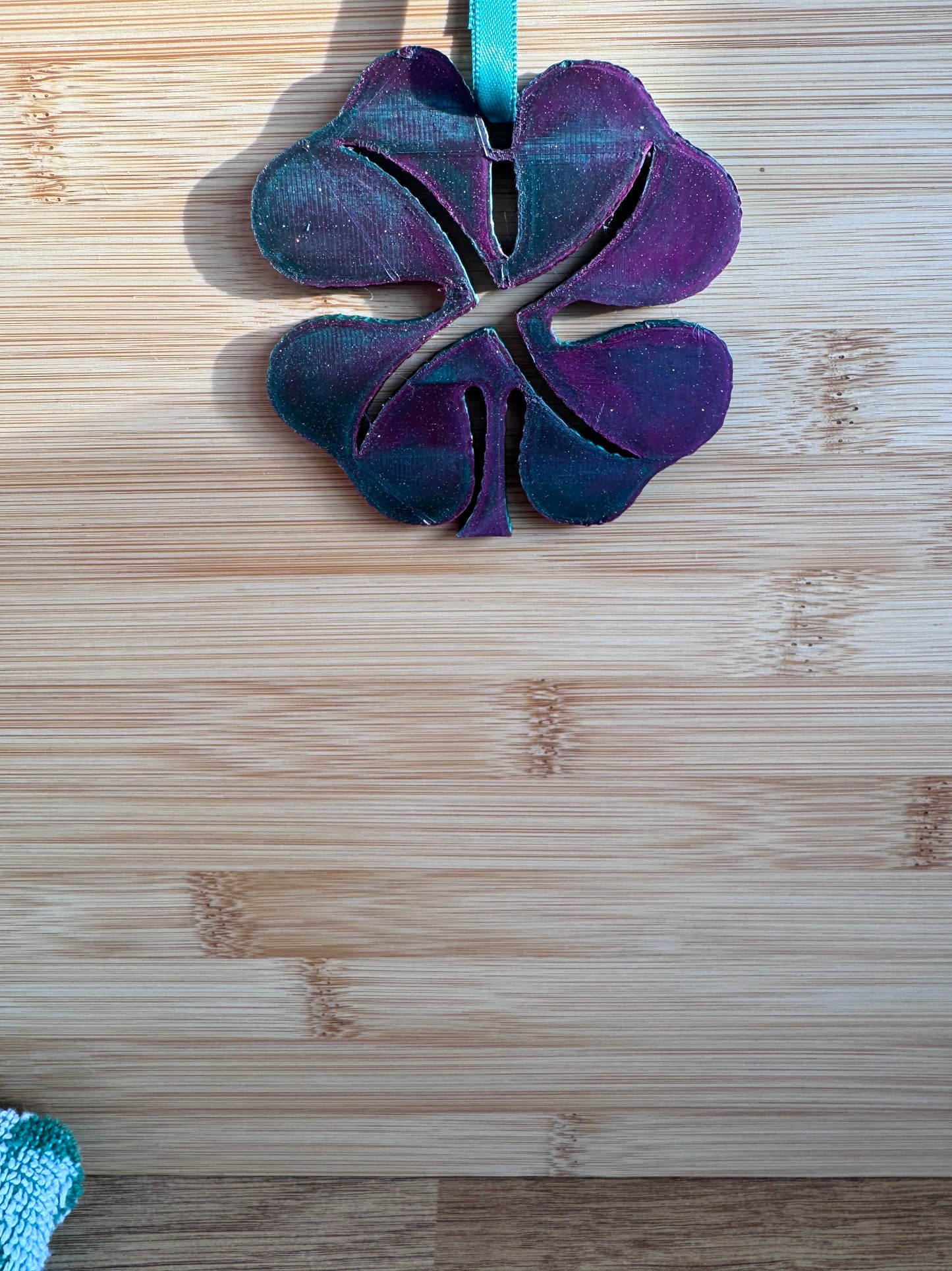 Green 4 leaf clover Xmas decoration