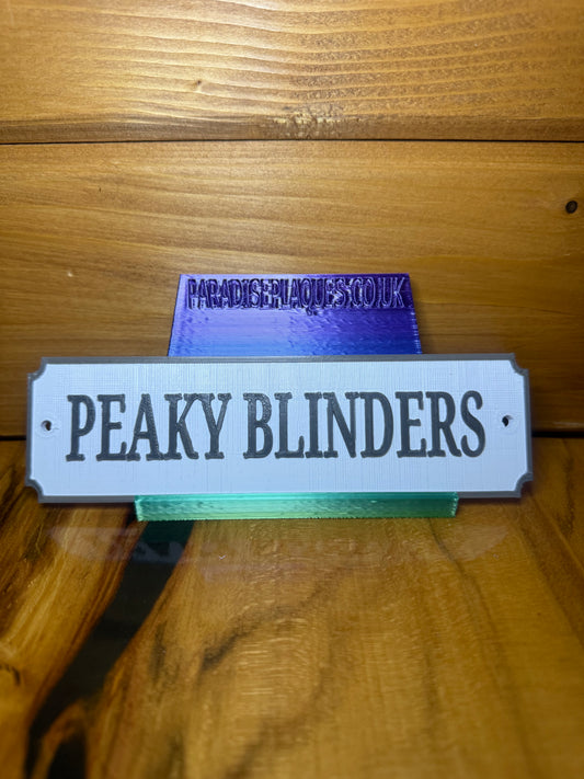 “Peaky Blinders” plaque