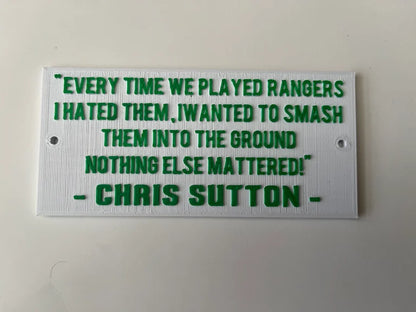 Chris Sutton quote plaque