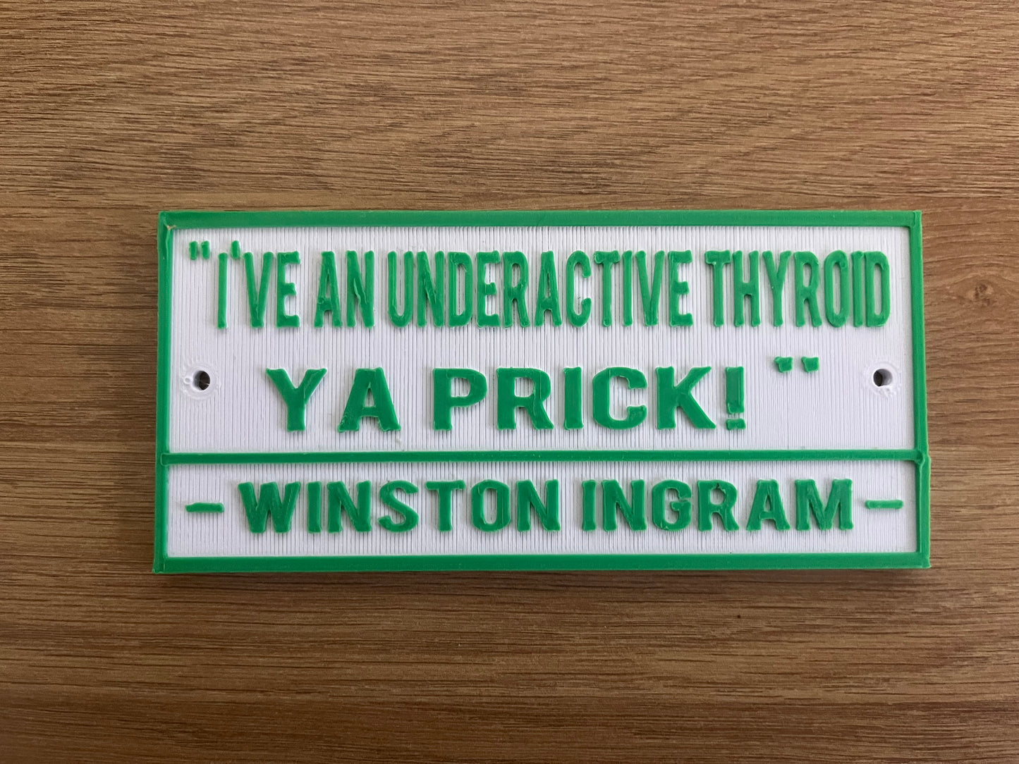 Winston quote plaque