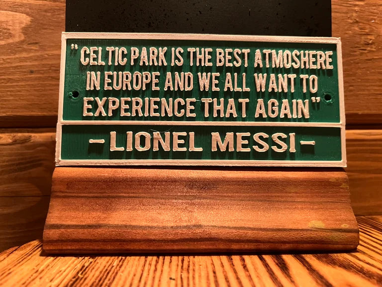 Lionel Messi quote plaque