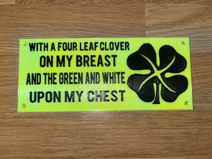 4 leaf clover plaque