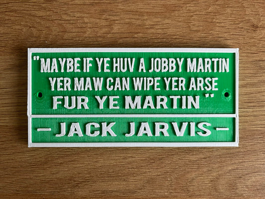 Jack Quote plaque