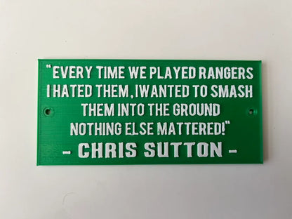 Chris Sutton quote plaque