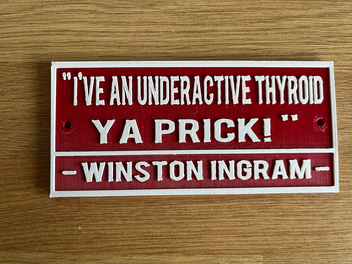 Winston quote plaque