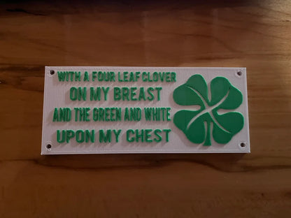 4 leaf clover plaque