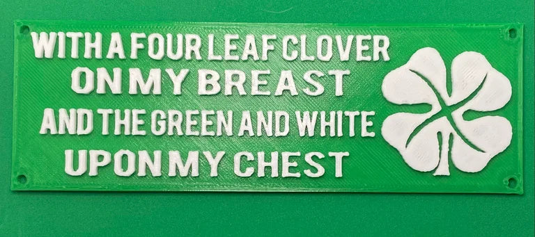 4 leaf clover plaque