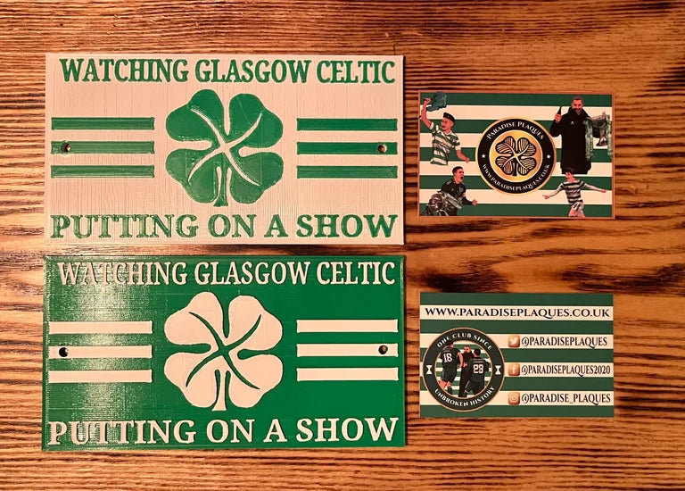 Watching Glasgow Celtic plaque