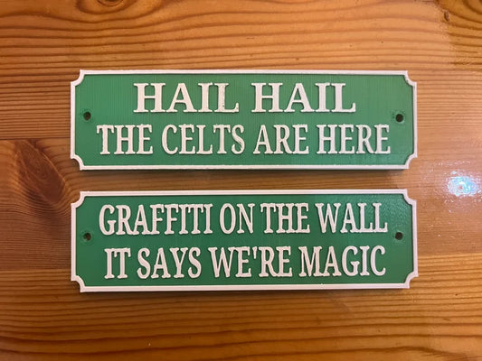 Hail hail the celts are here and graffiti on the wall double pack.