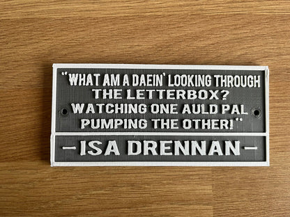 Isa Quote plaque